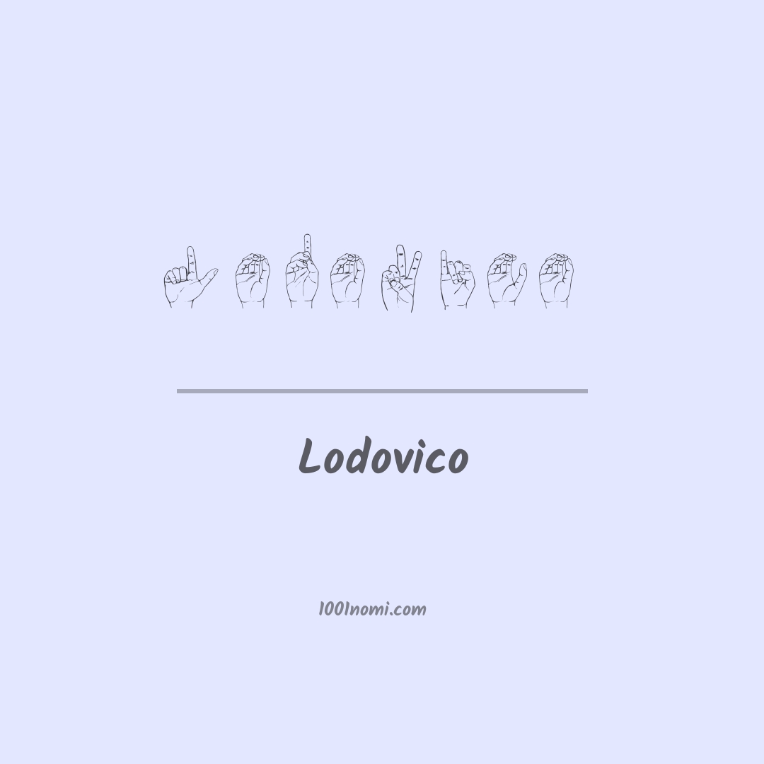 Lodovico nella lingua dei segni