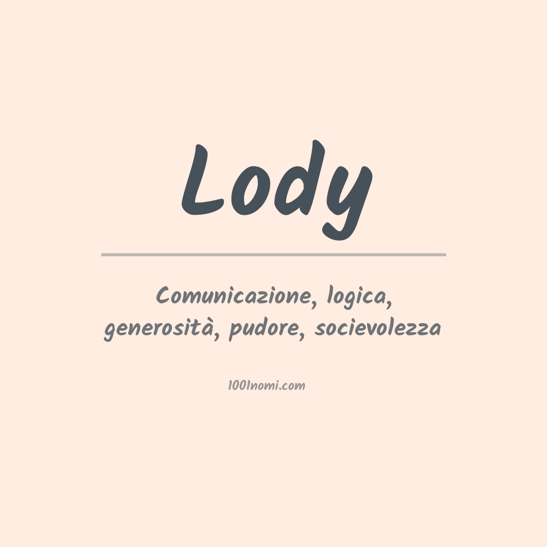 Significato del nome Lody