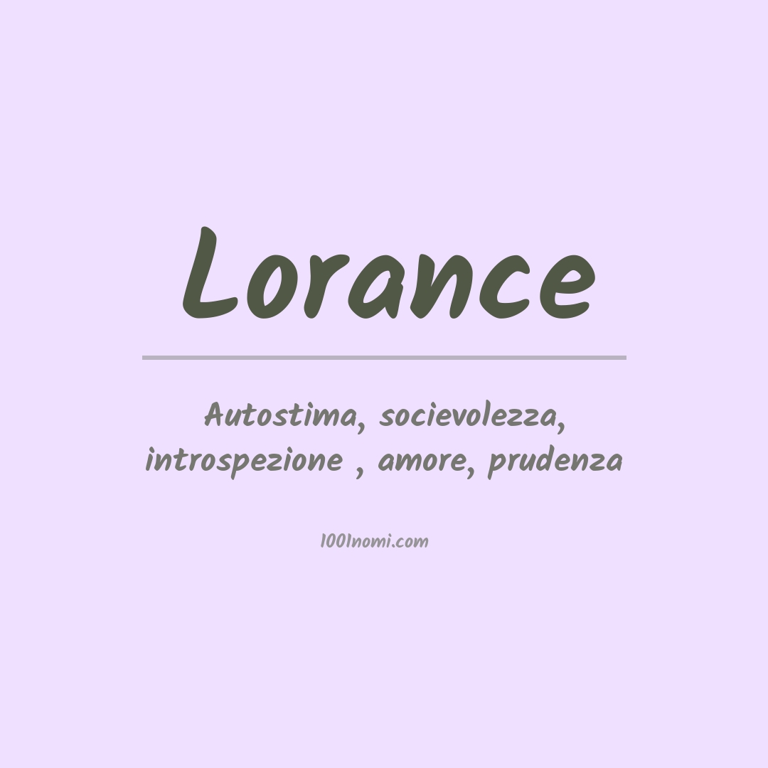 Significato del nome Lorance