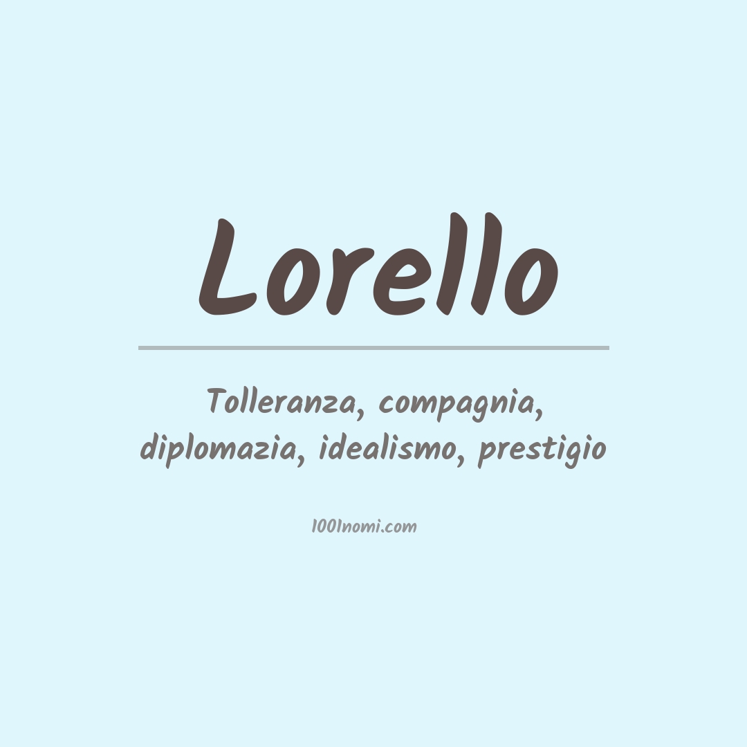 Significato del nome Lorello