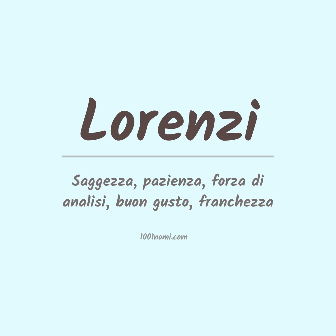 Significato del nome Lorenzi