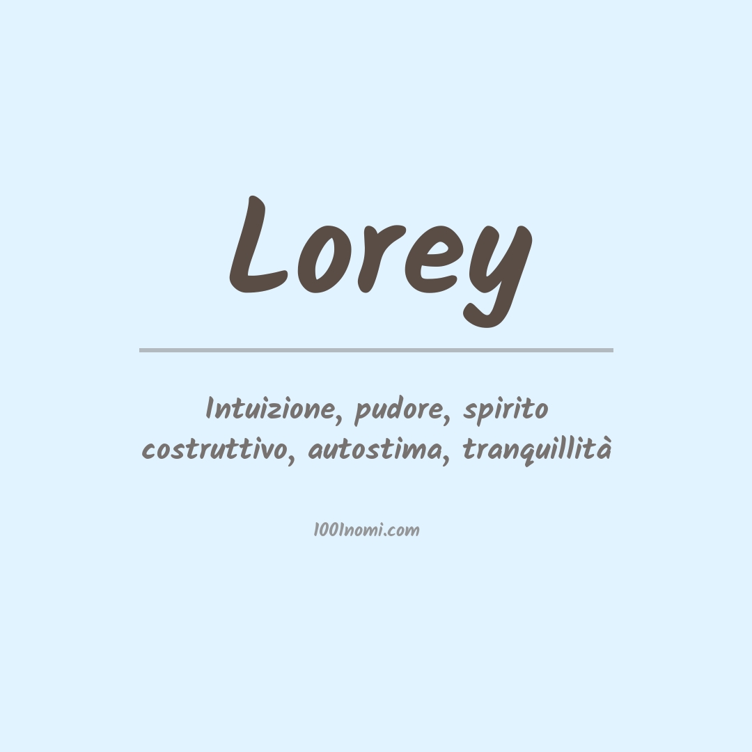 Significato del nome Lorey