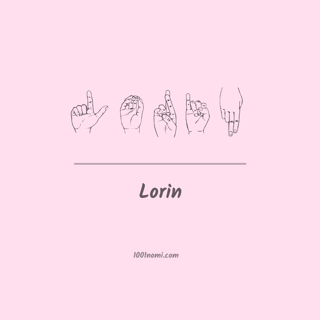 Lorin nella lingua dei segni Lorin nella lingua dei segni