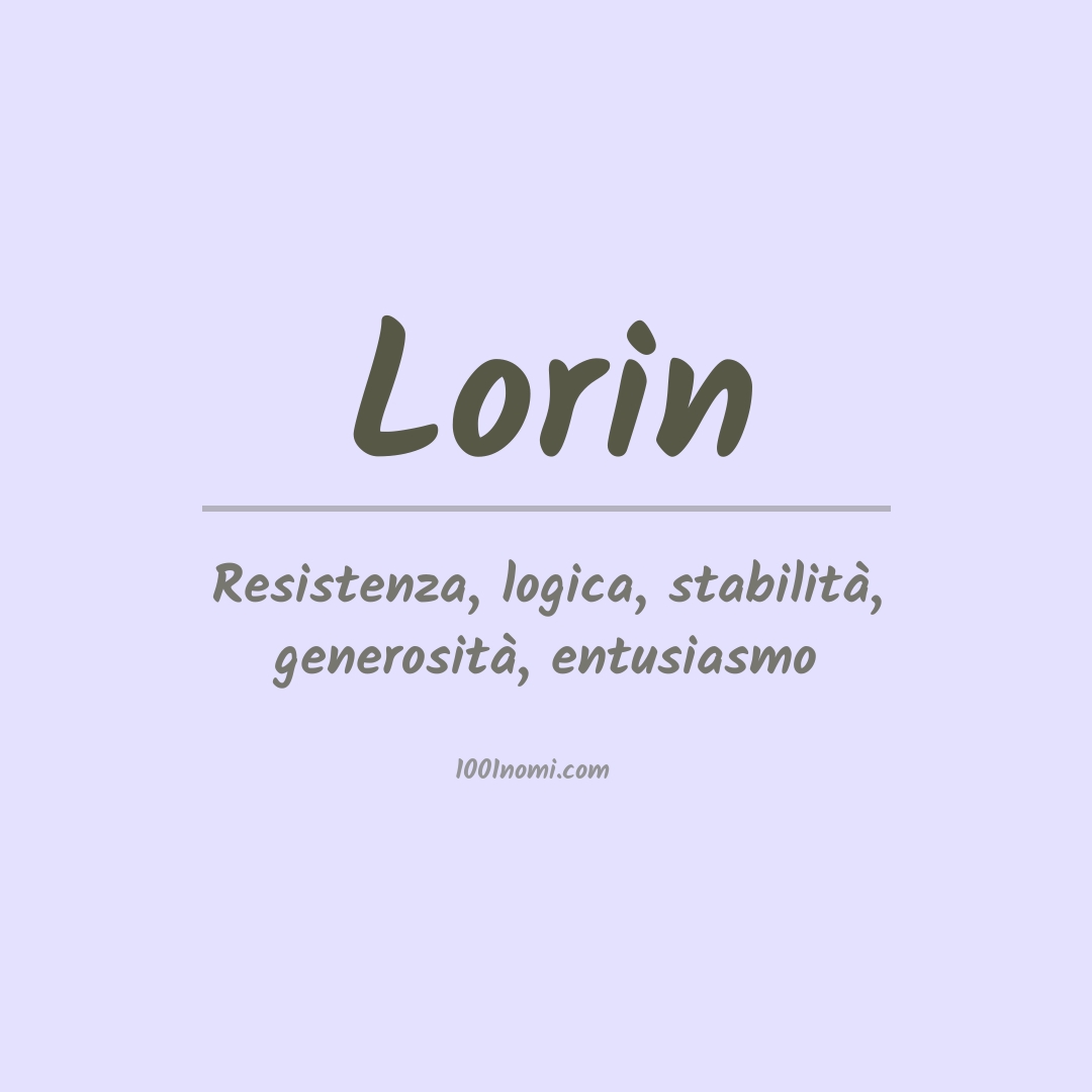Significato del nome Lorin Significato del nome Lorin