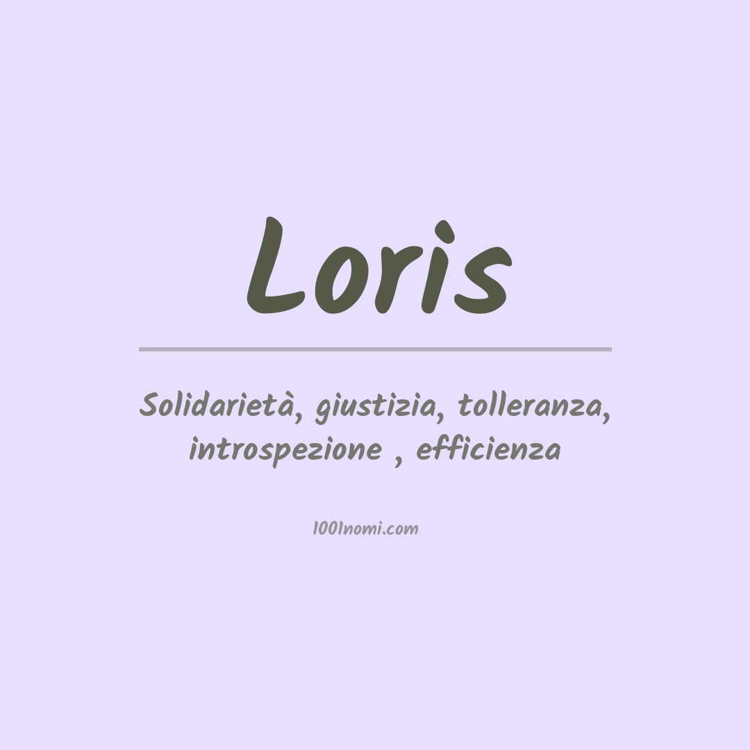 Significato del nome Loris