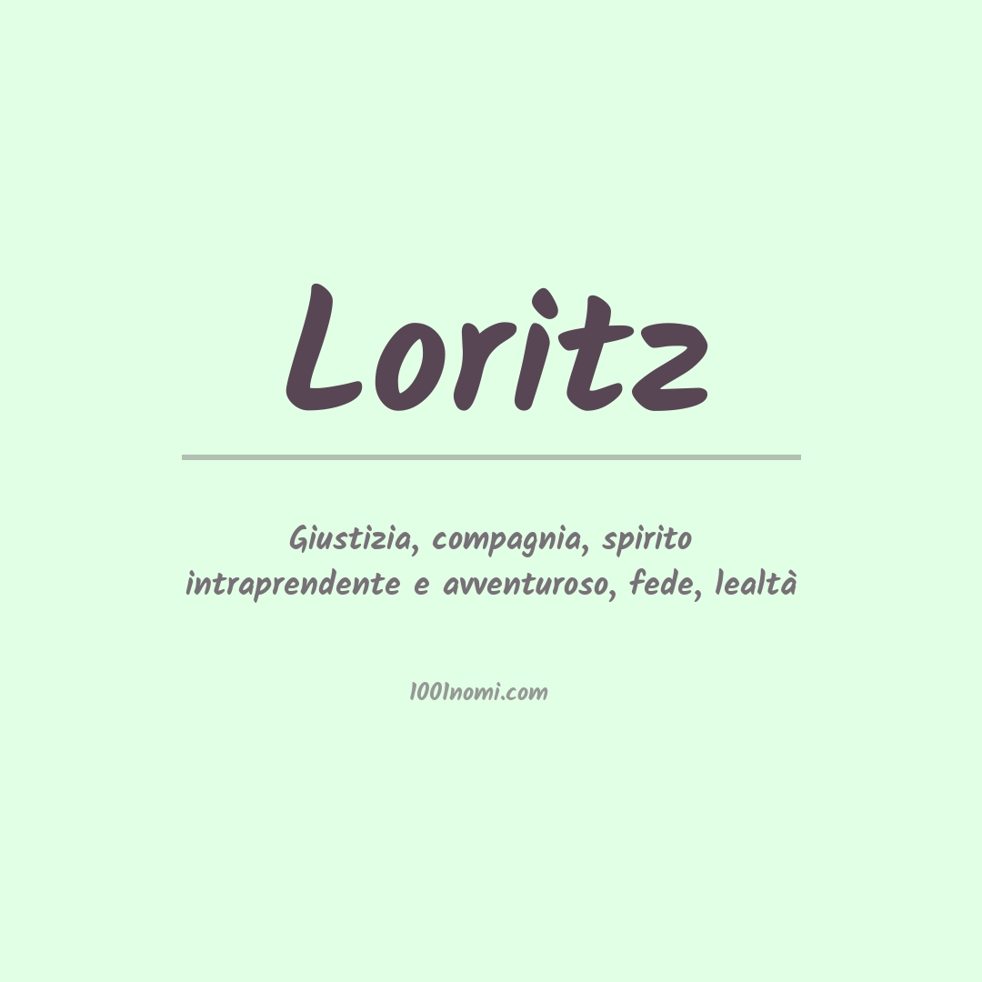 Significato del nome Loritz