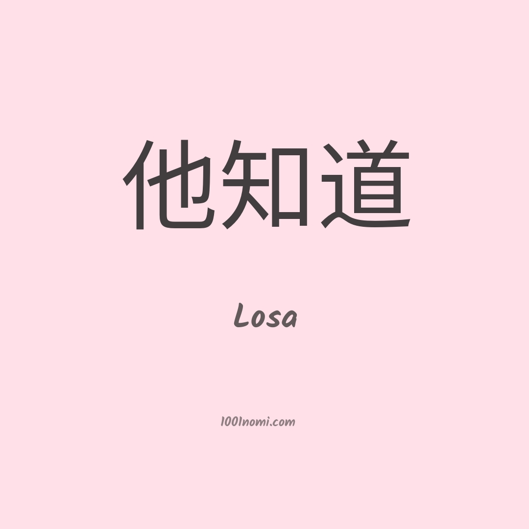 Losa in cinese Losa in cinese