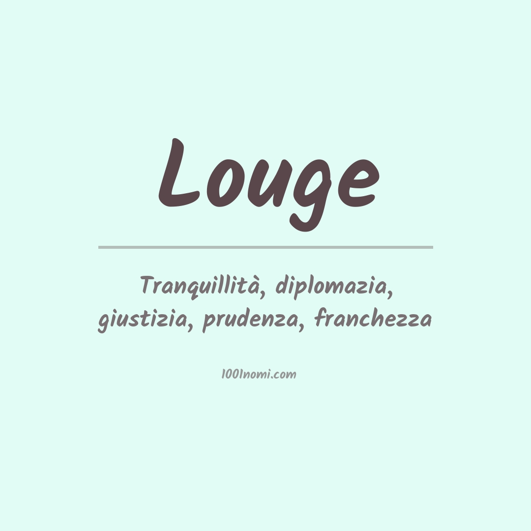 Significato del nome Louge Significato del nome Louge