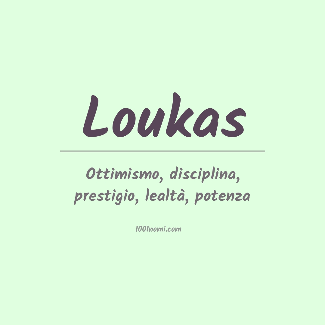 Significato del nome Loukas