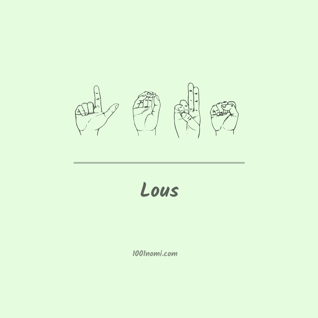 Lous nella lingua dei segni