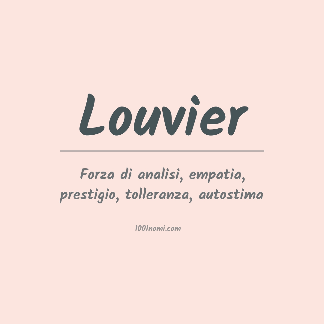 Significato del nome Louvier