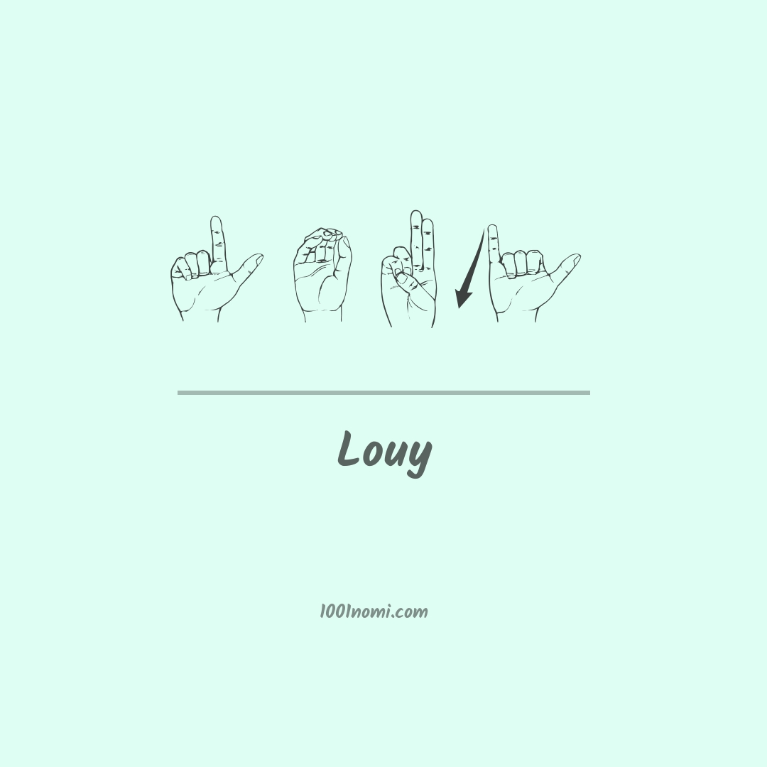 Louy nella lingua dei segni