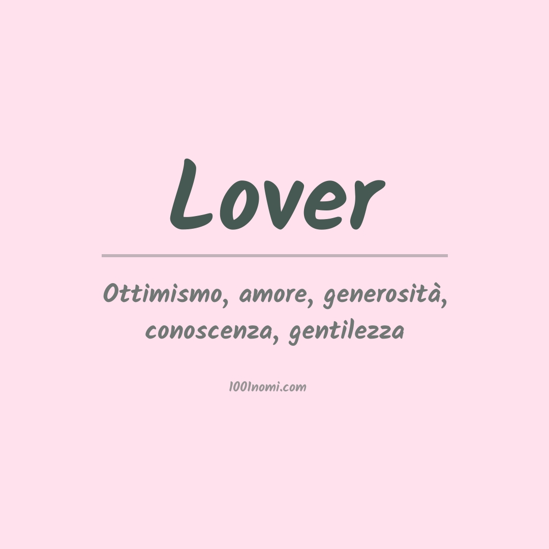 Significato del nome Lover