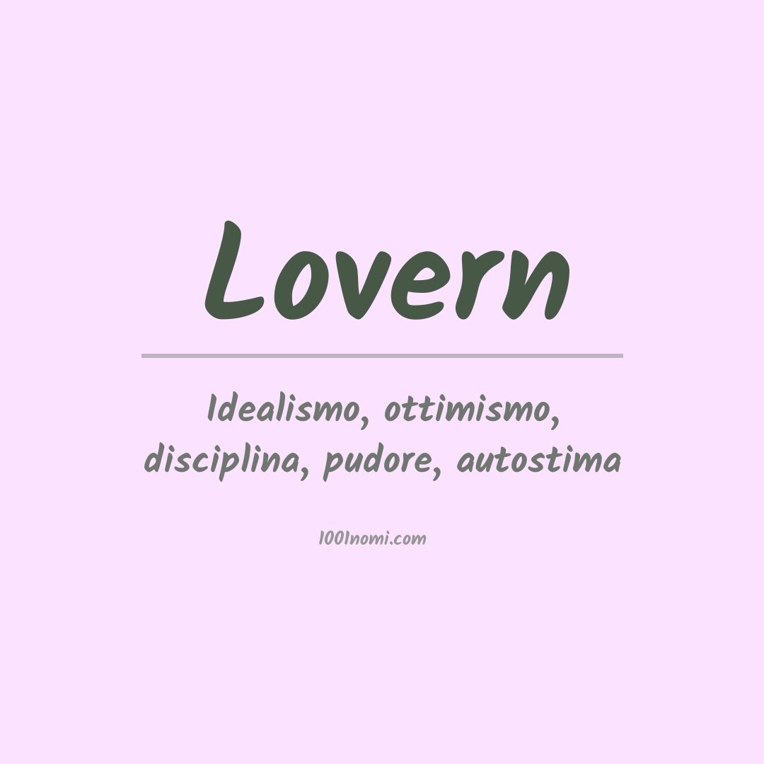 Significato del nome Lovern