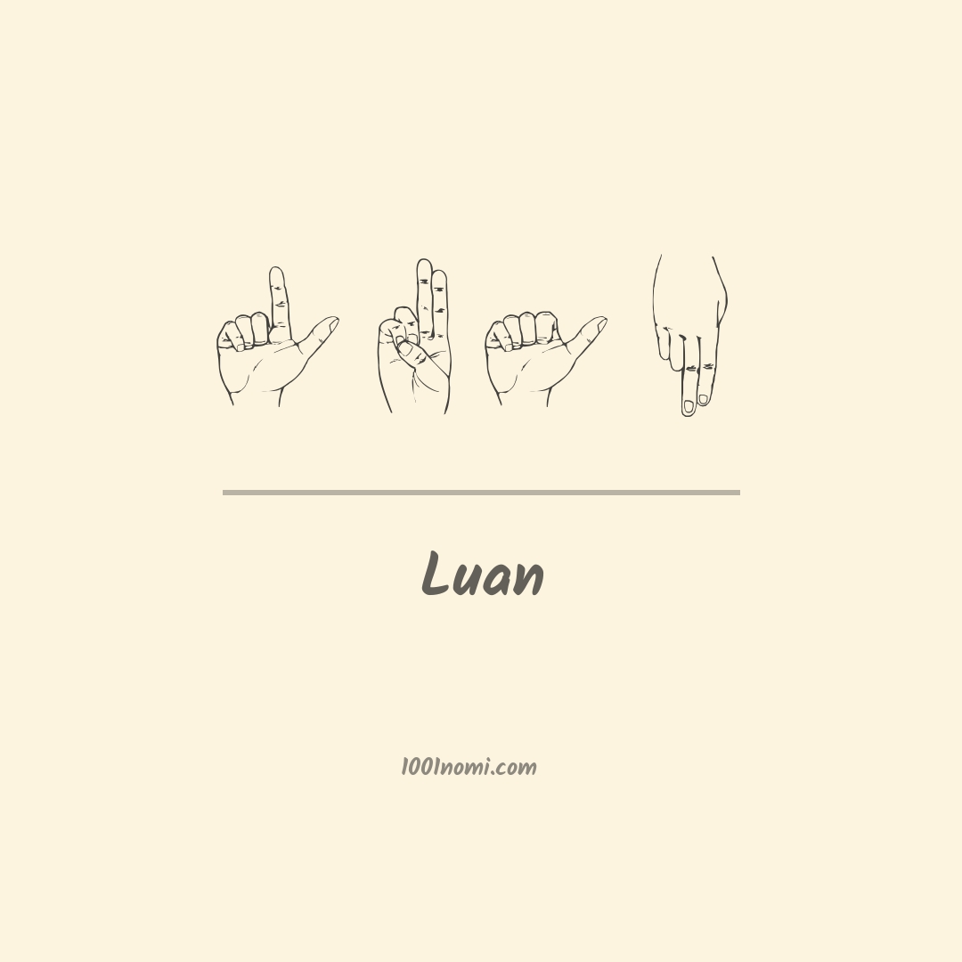 Luan nella lingua dei segni