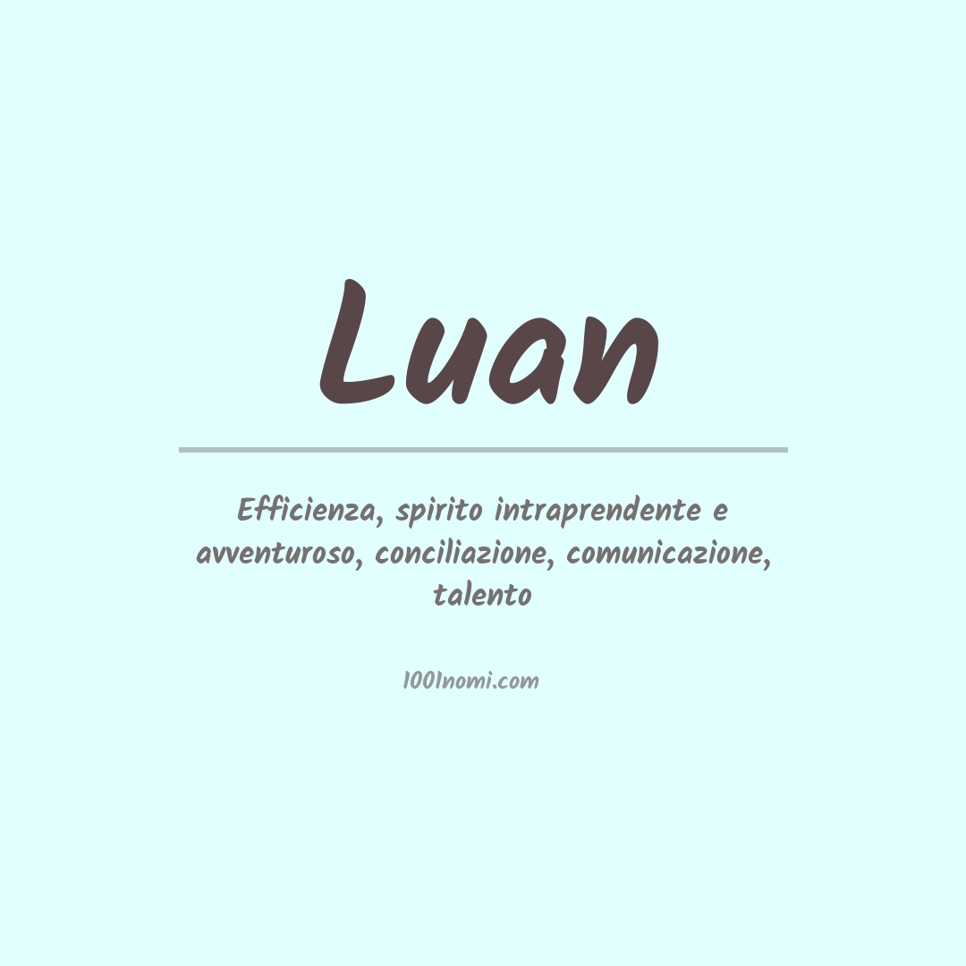 Significato del nome Luan