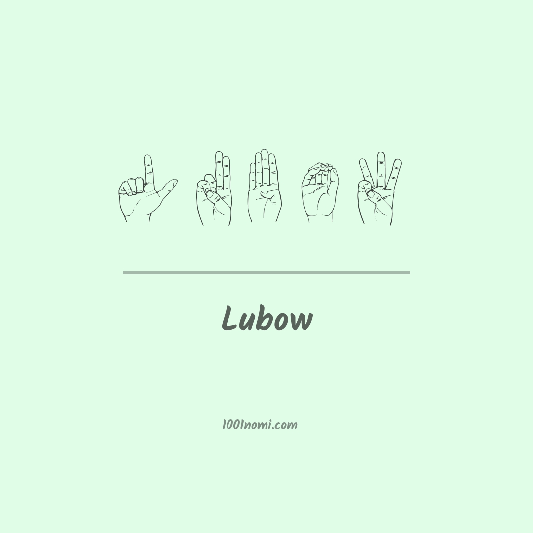 Lubow nella lingua dei segni Lubow nella lingua dei segni