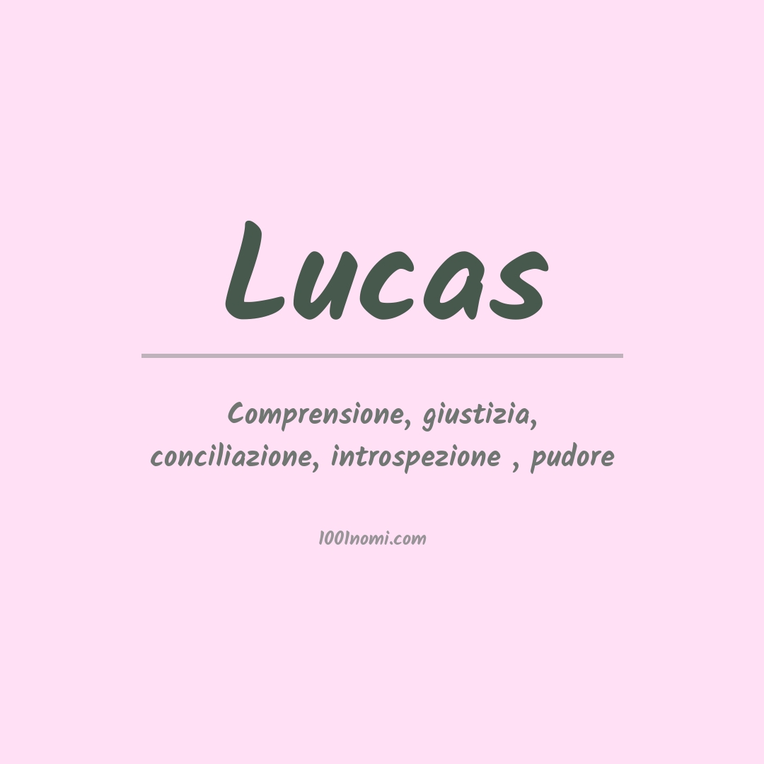 Significato del nome Lucas