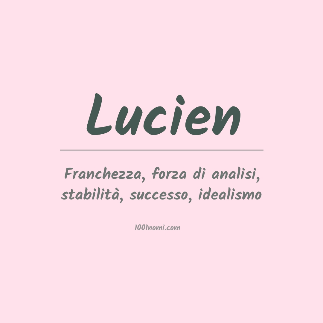 Significato del nome Lucien