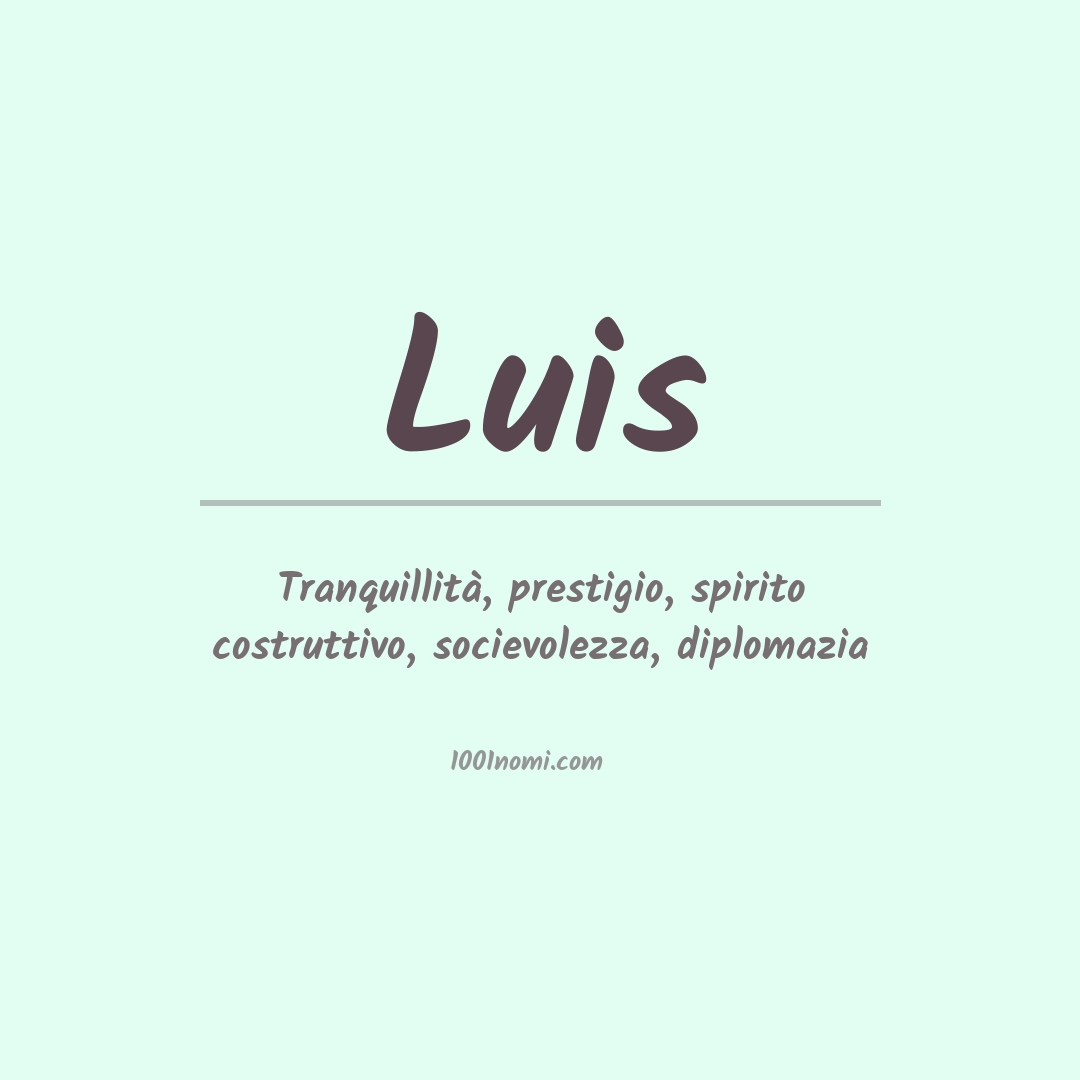 Significato del nome Luis
