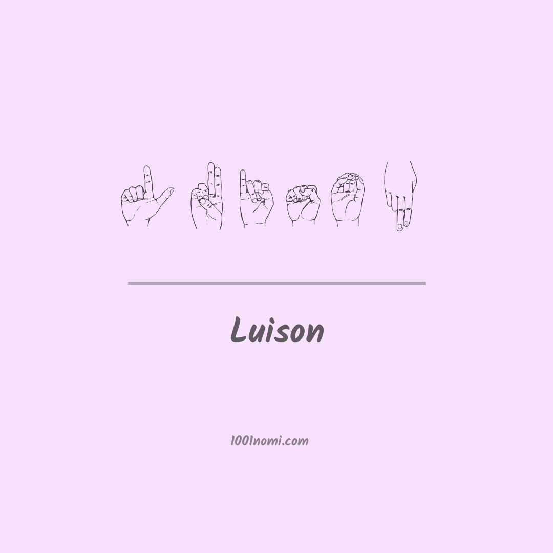 Luison nella lingua dei segni