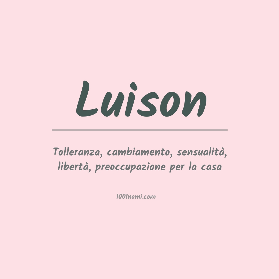 Significato del nome Luison