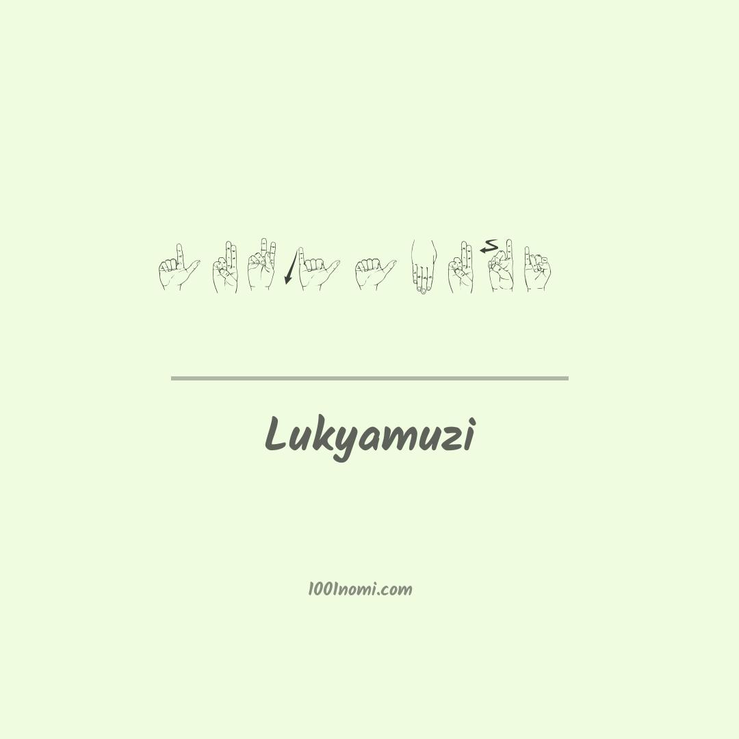 Lukyamuzi nella lingua dei segni Lukyamuzi nella lingua dei segni