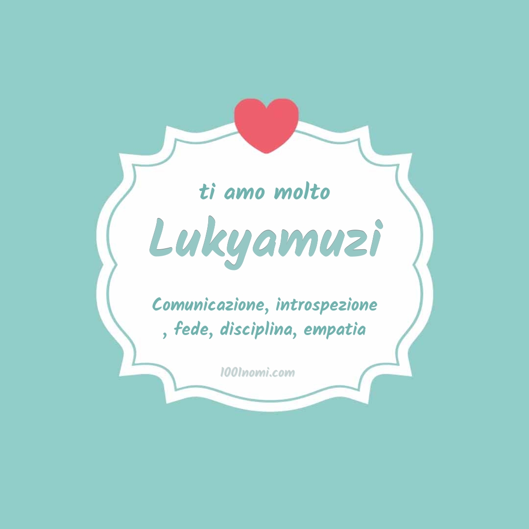 Ti amo molto Lukyamuzi Ti amo molto Lukyamuzi