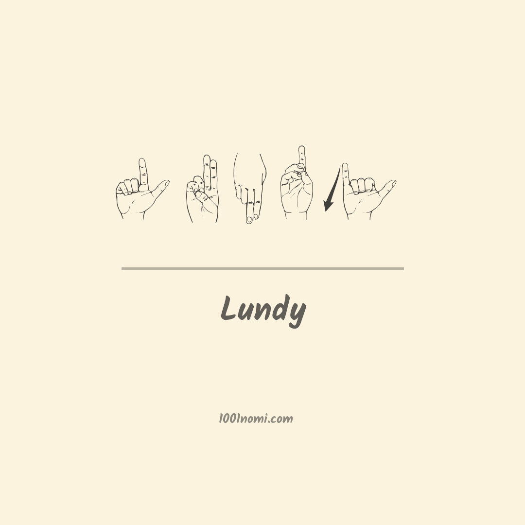 Lundy nella lingua dei segni