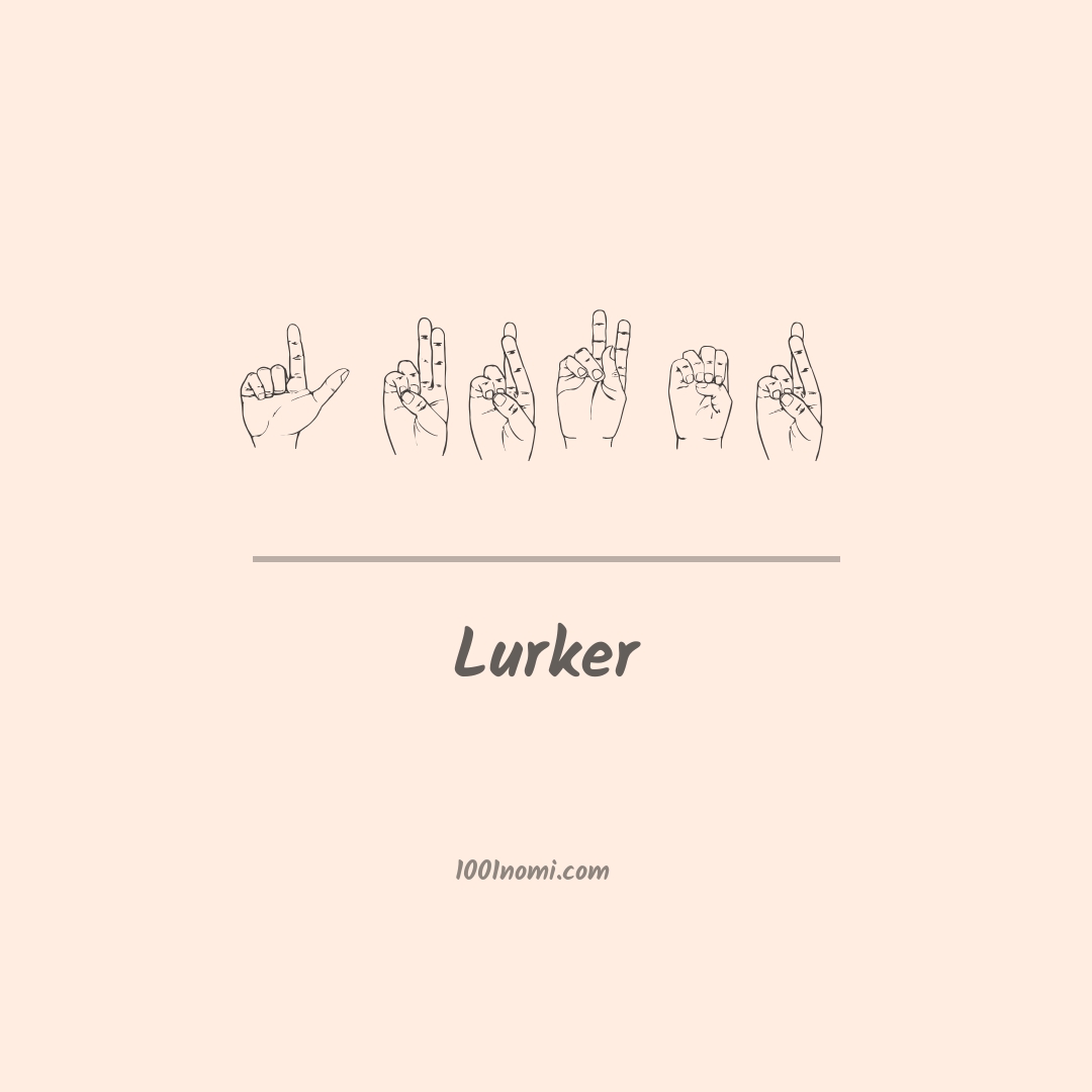 Lurker nella lingua dei segni Lurker nella lingua dei segni