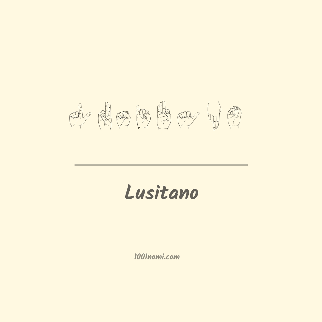 Lusitano nella lingua dei segni Lusitano nella lingua dei segni