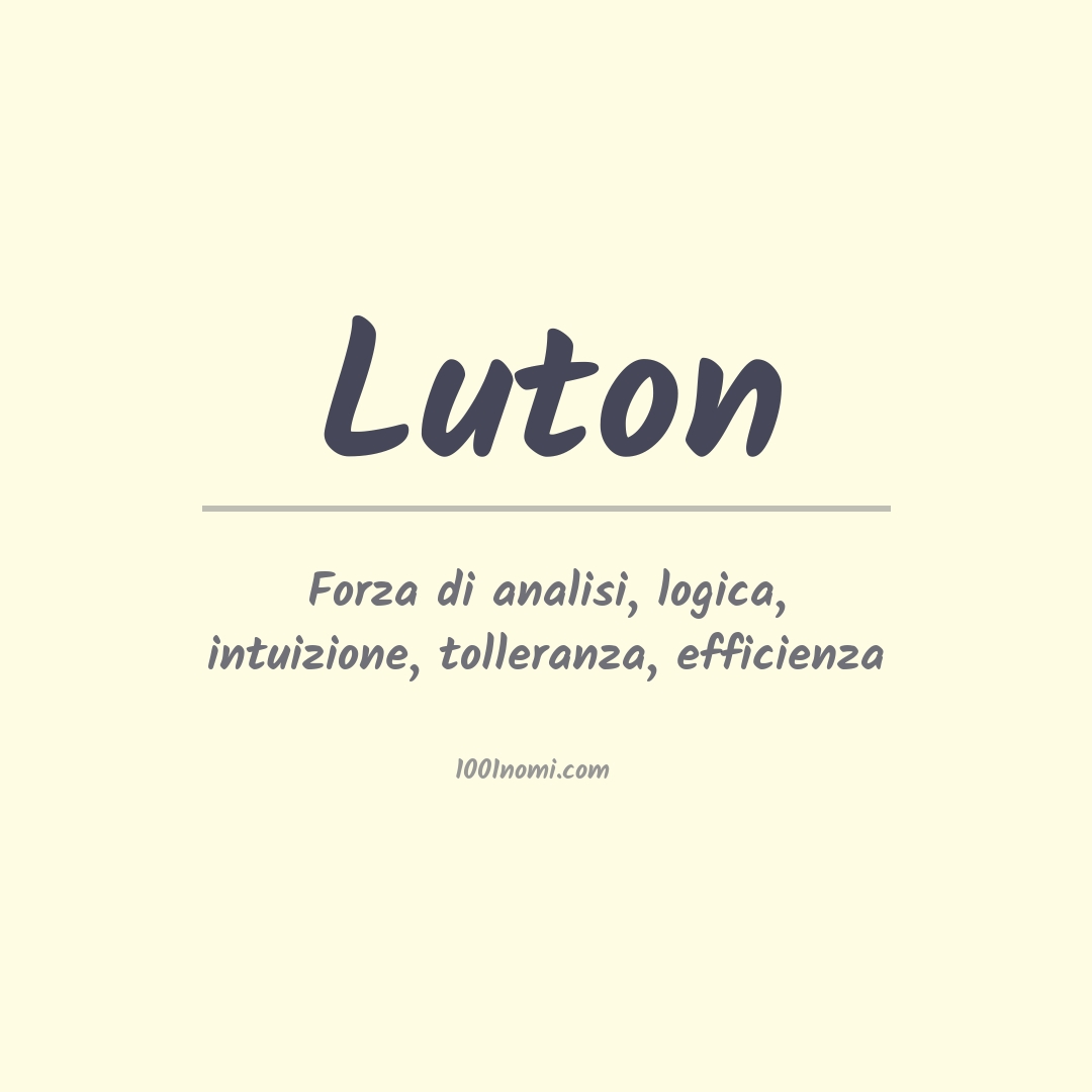 Significato del nome Luton