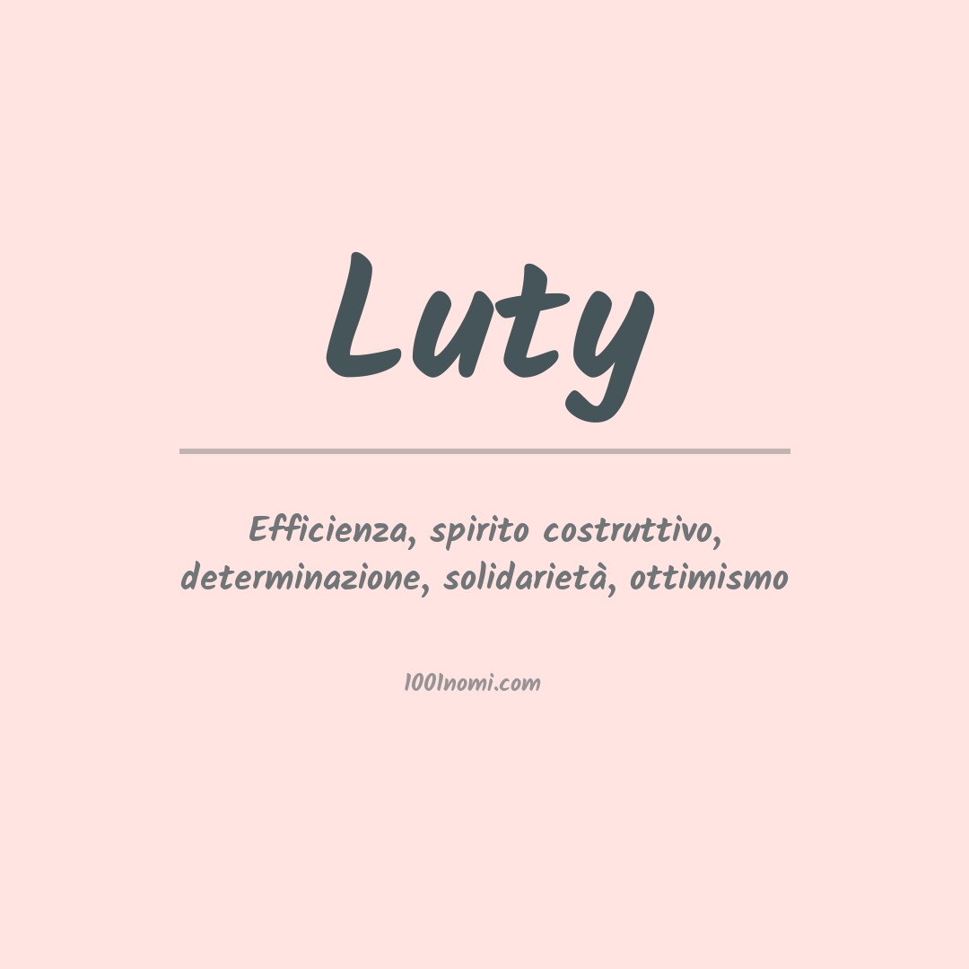 Significato del nome Luty