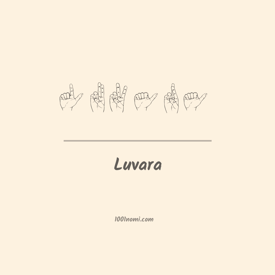 Luvara nella lingua dei segni