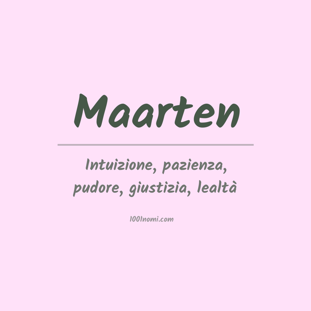 Significato del nome Maarten