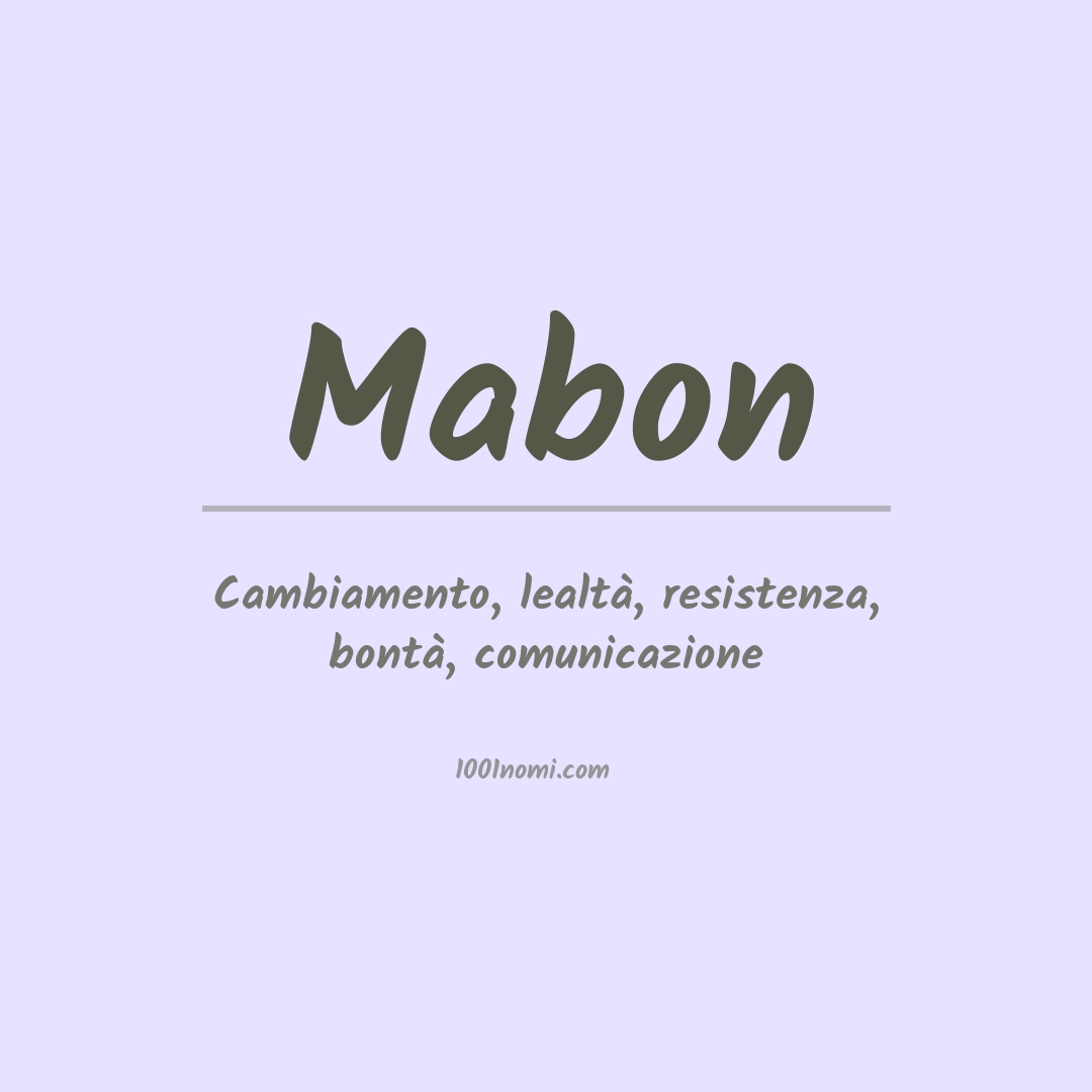 Significato del nome Mabon