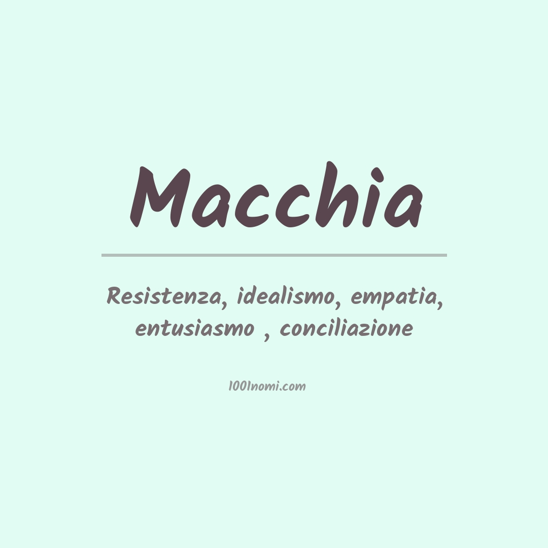 Significato del nome Macchia