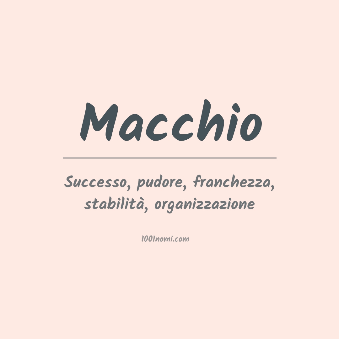 Significato del nome Macchio