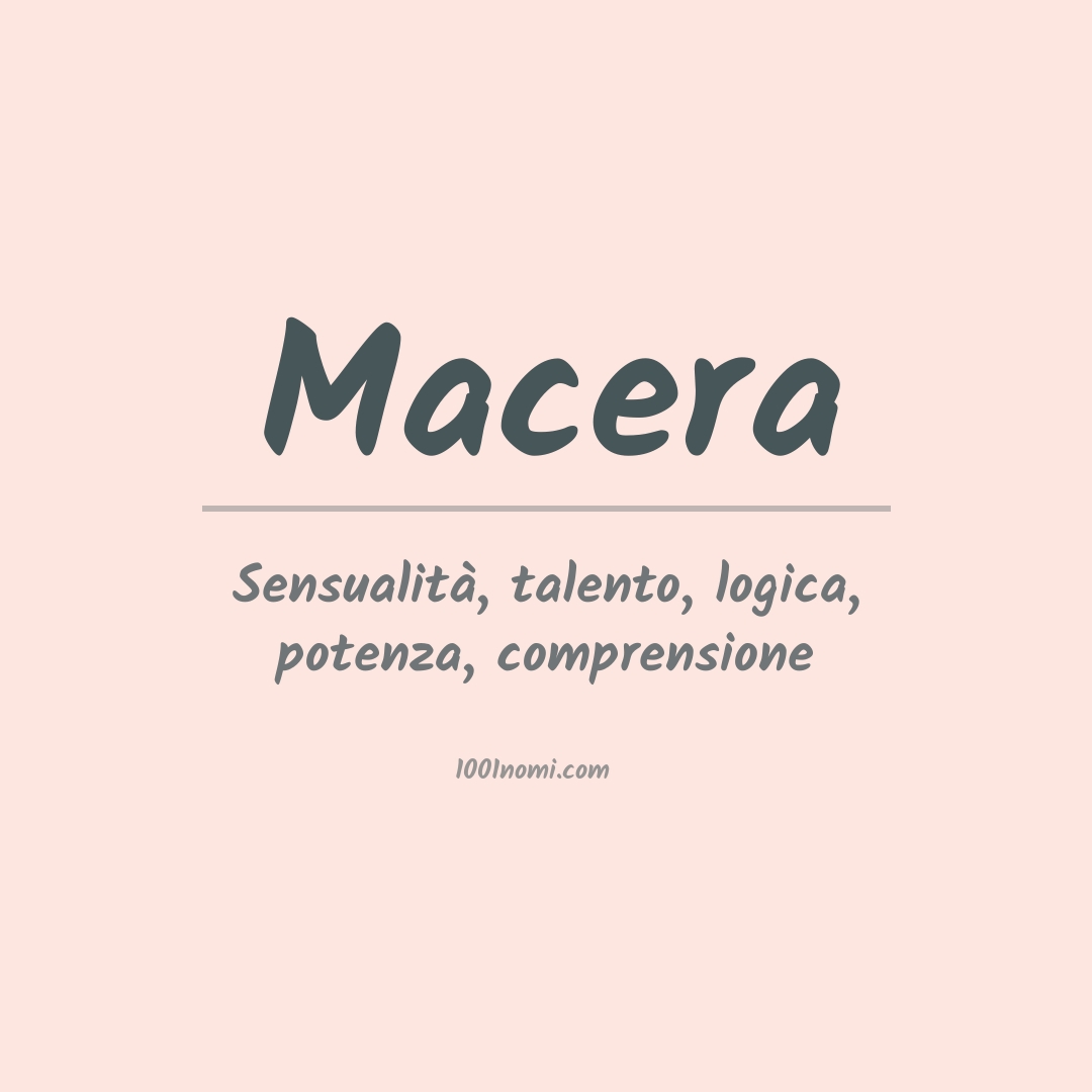 Significato del nome Macera