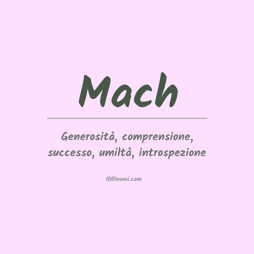 Significato del nome Mach