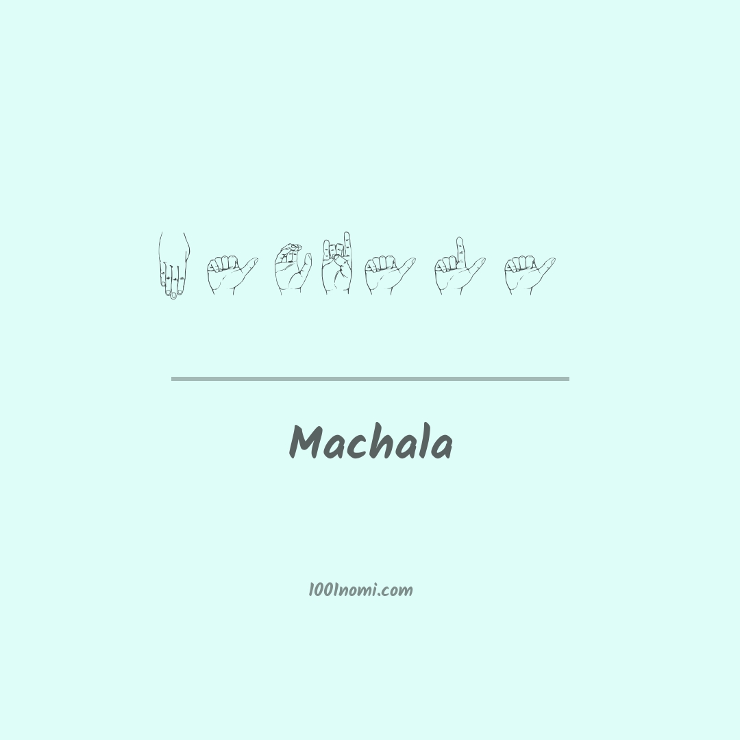 Machala nella lingua dei segni
