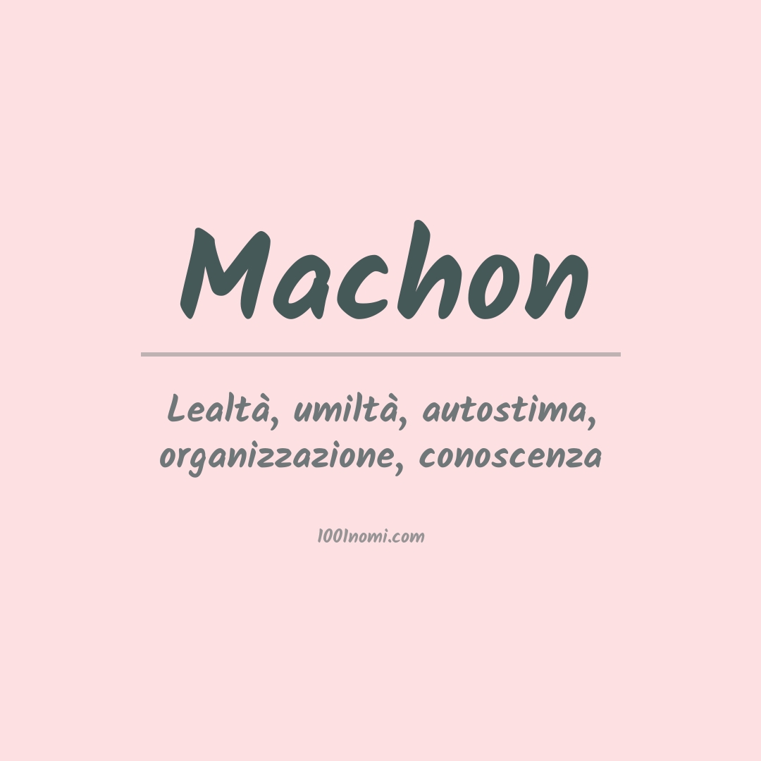 Significato del nome Machon