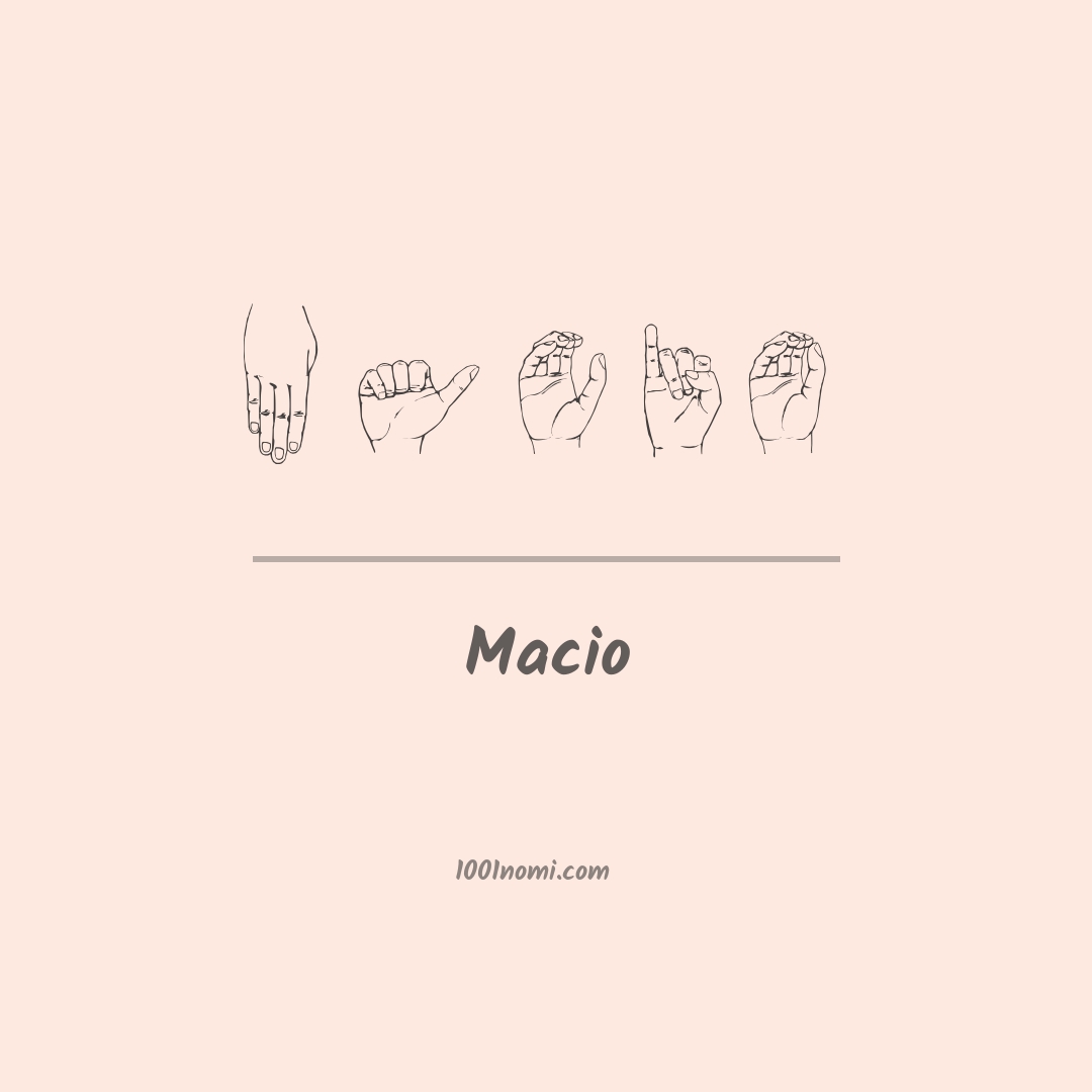 Macio nella lingua dei segni Macio nella lingua dei segni