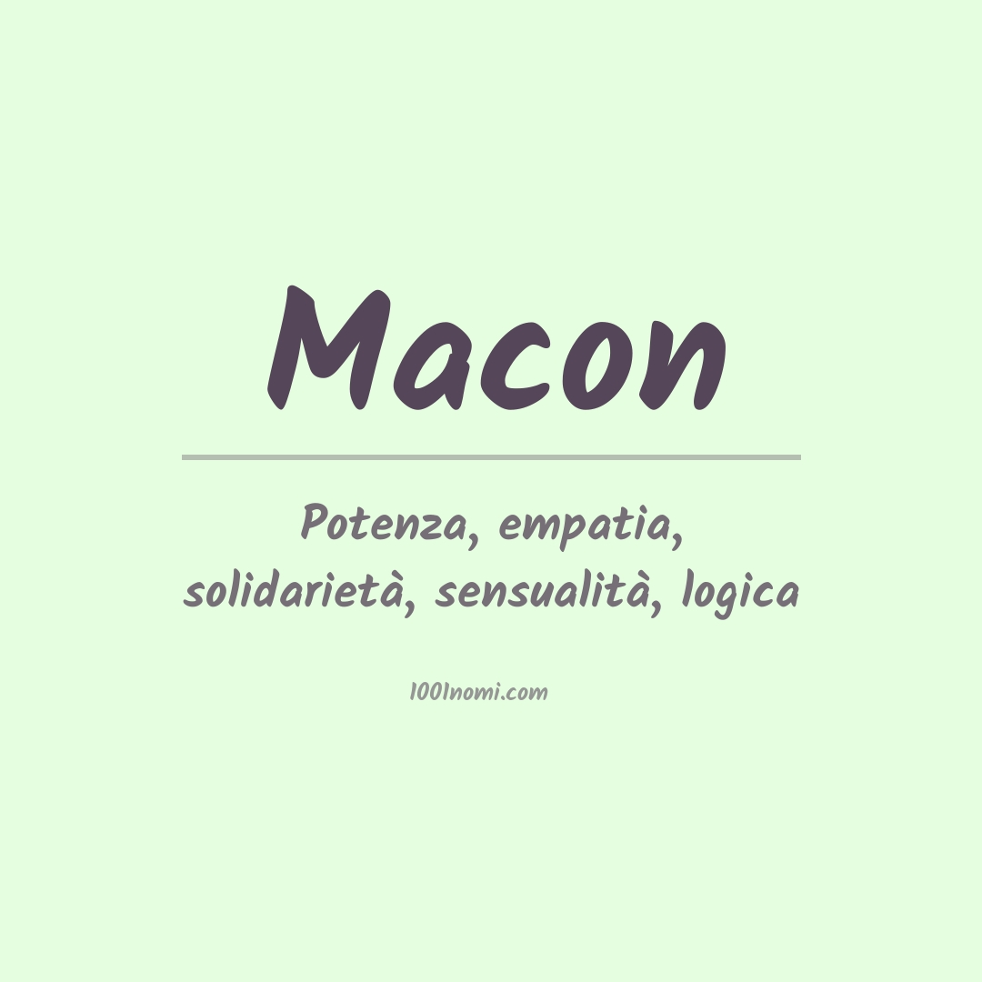 Significato del nome Macon