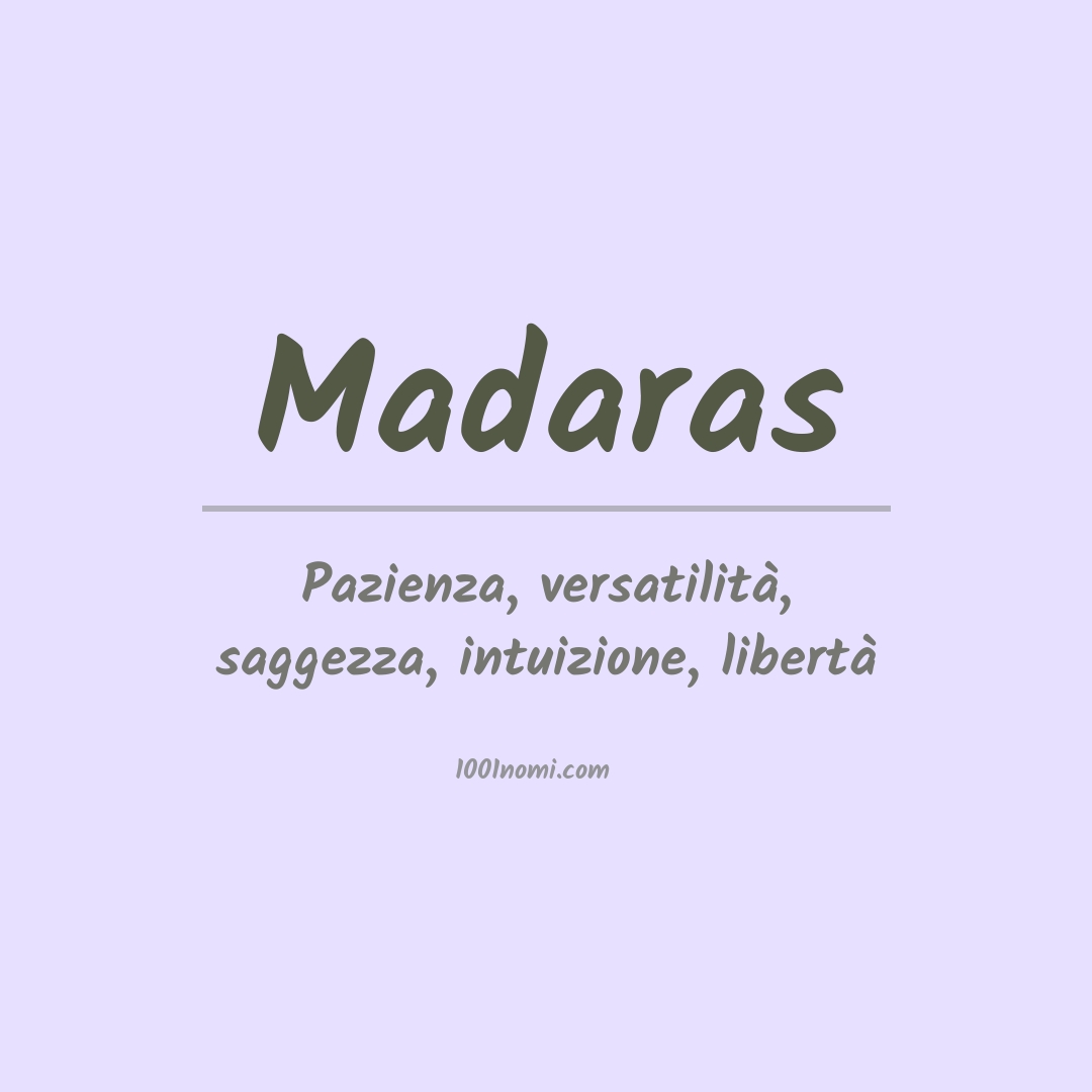 Significato del nome Madaras