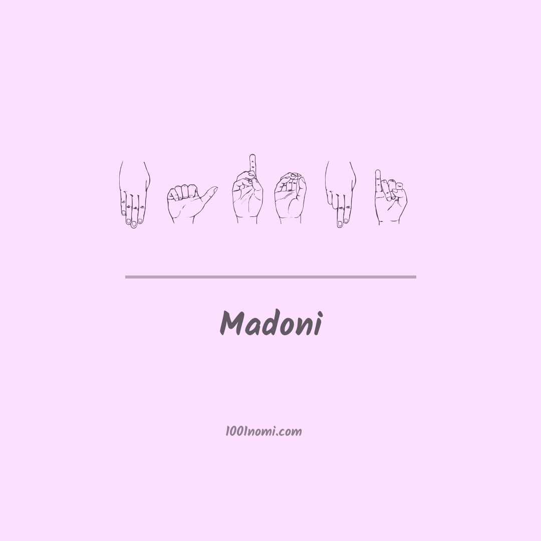 Madoni nella lingua dei segni