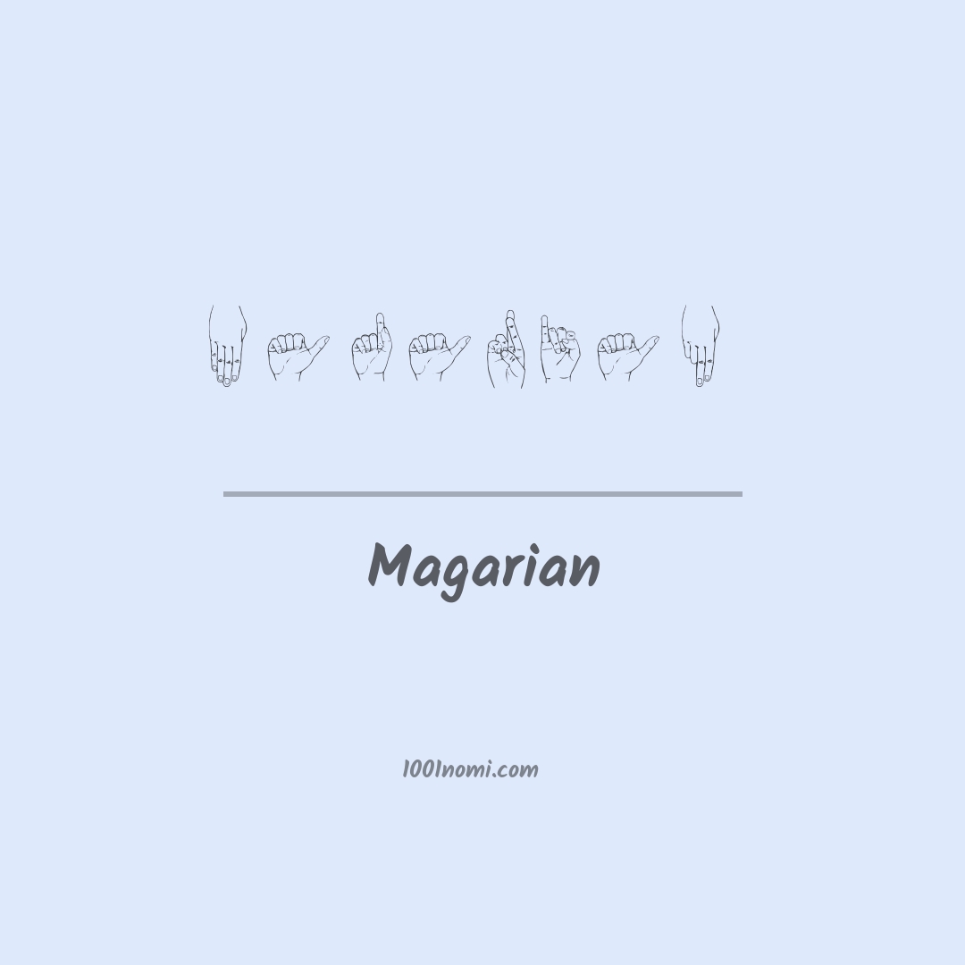 Magarian nella lingua dei segni