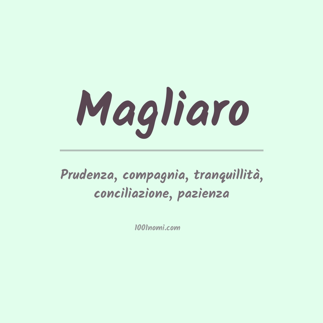 Significato del nome Magliaro