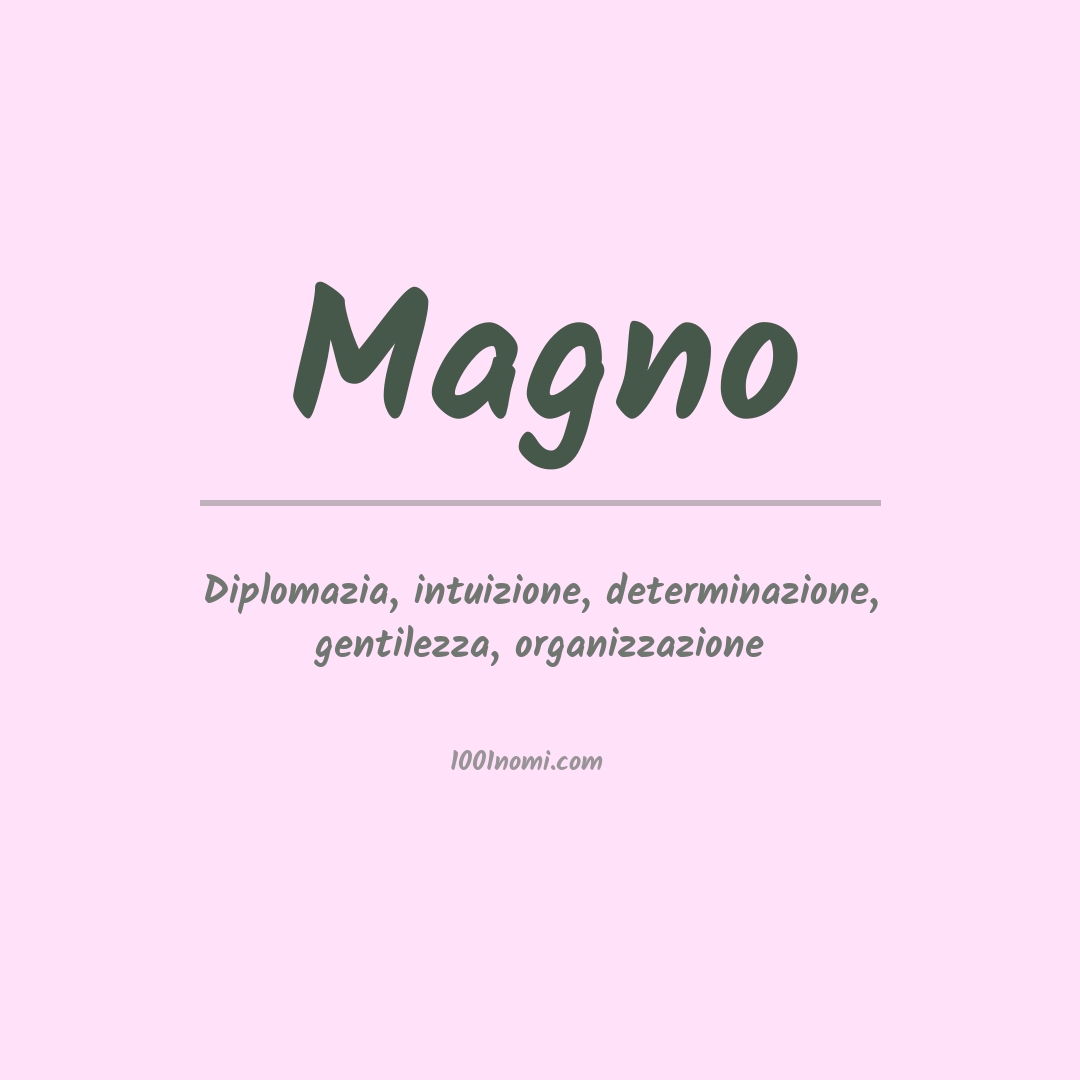 Significato del nome Magno