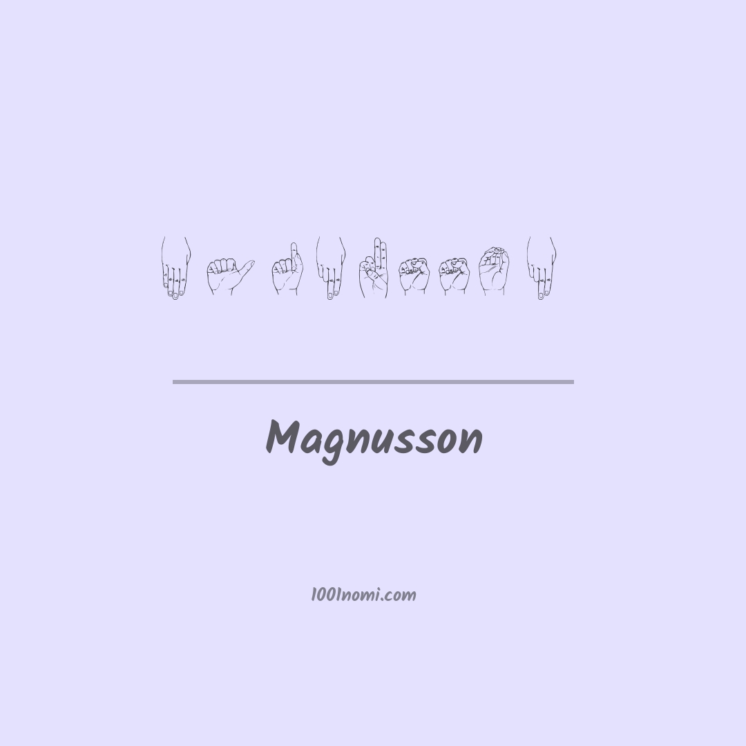 Magnusson nella lingua dei segni